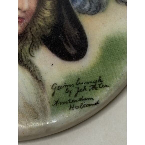 Vintage Joh Peter Amsterdam Transferware Portrait on Porcelain Coaster? - Picture 3 of 5